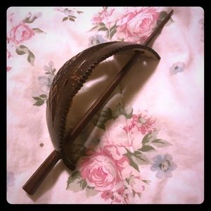 Coconut hair accessory with stick